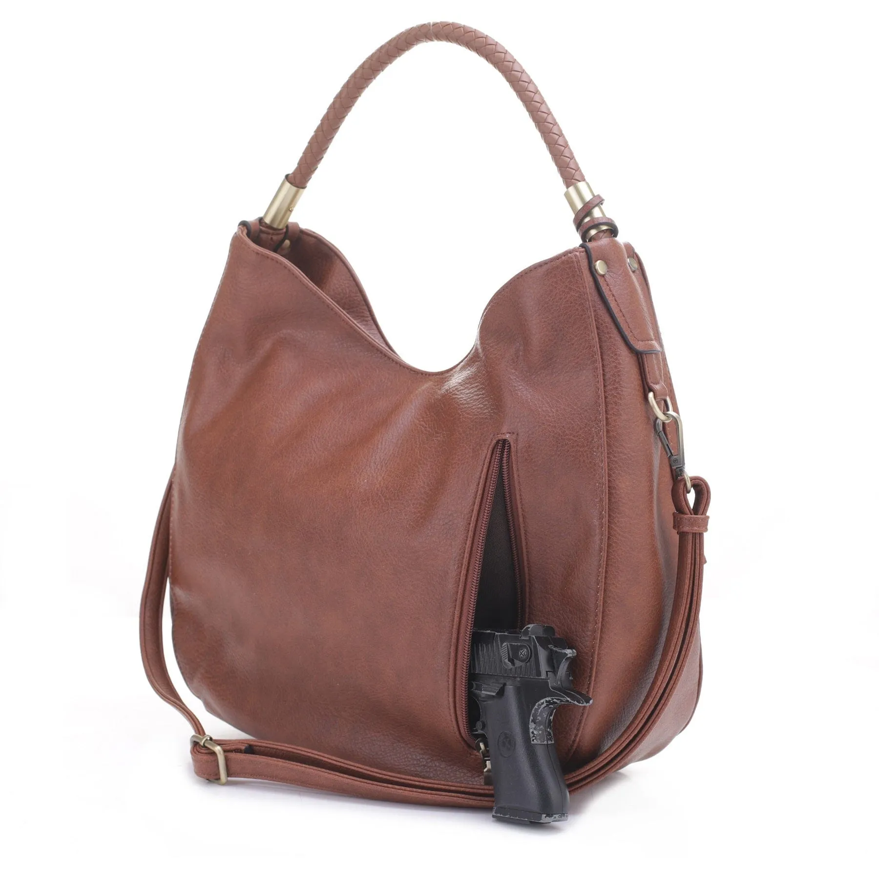 DJ6076CC Shoulder Concealed Carry Handbag w/ Tassel