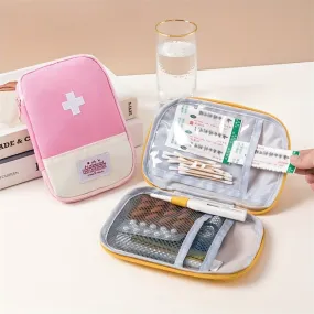 Embroidered Medicine Storage Bag Compact  Portable Outdoor Pouch