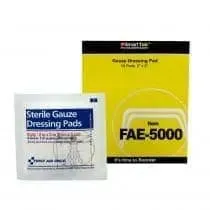 FAO-SmartCompliance Refill 2"x2" Sterile Gauze Pads, 10/bag