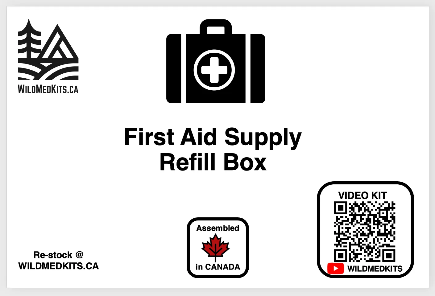 First Aid Supply Refill Box