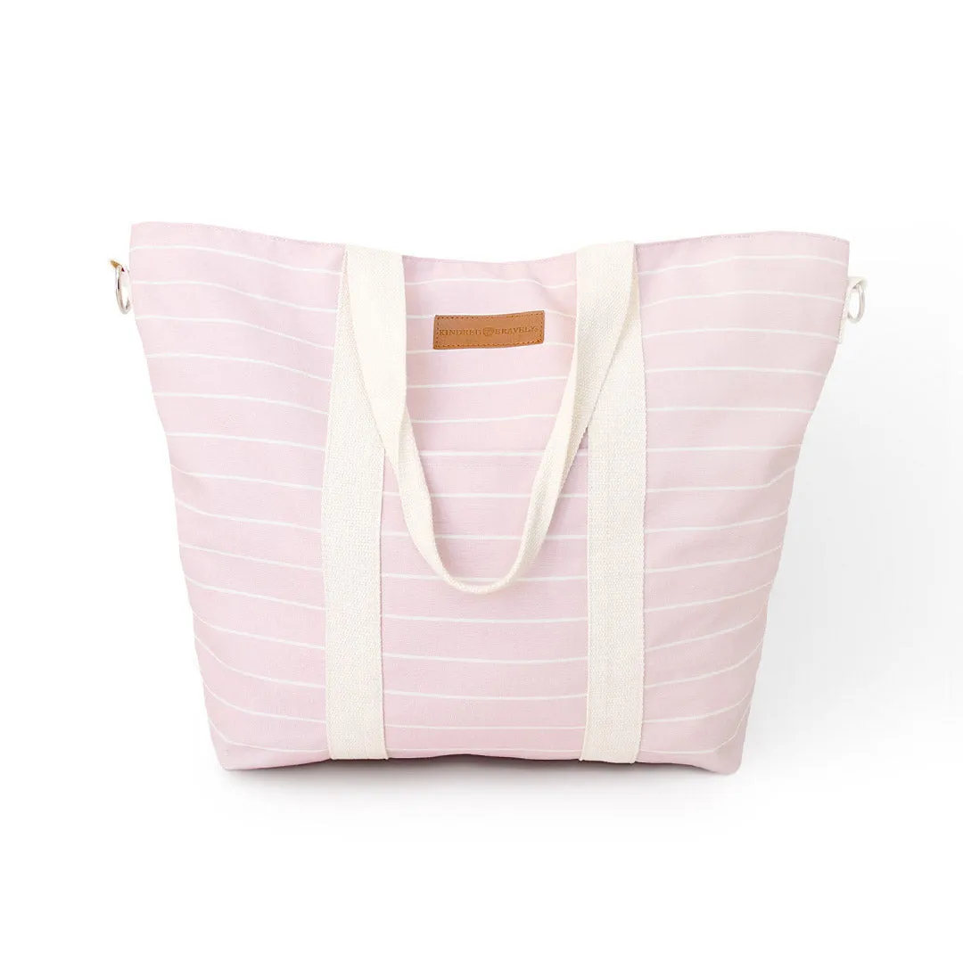 Florence Tote | Pink & White Stripe