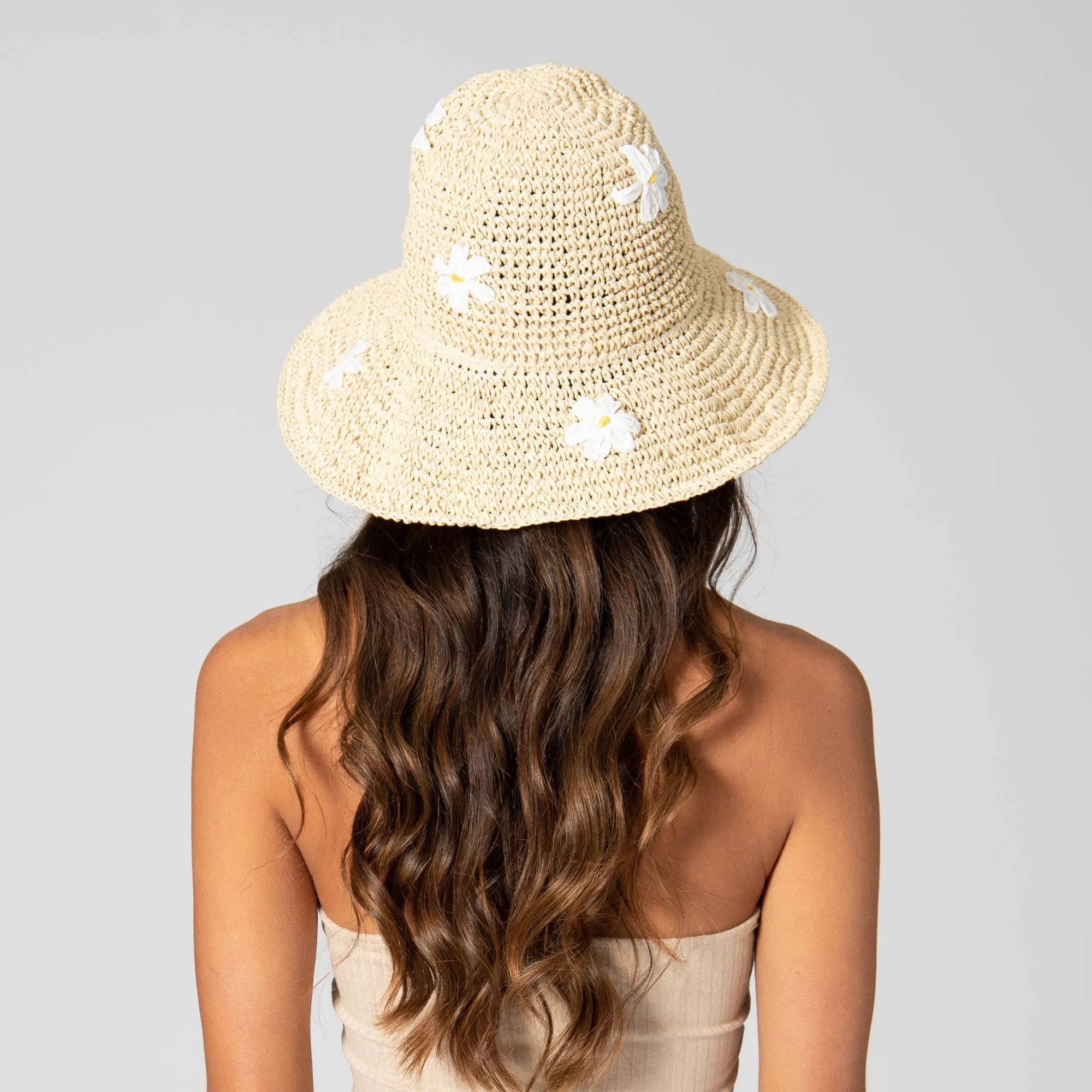 Fresh as a Daisy - Crochet Bucket Hat with Embroidery