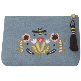 Frida Sweet Bees Embroidery Small Cosmetic Bag