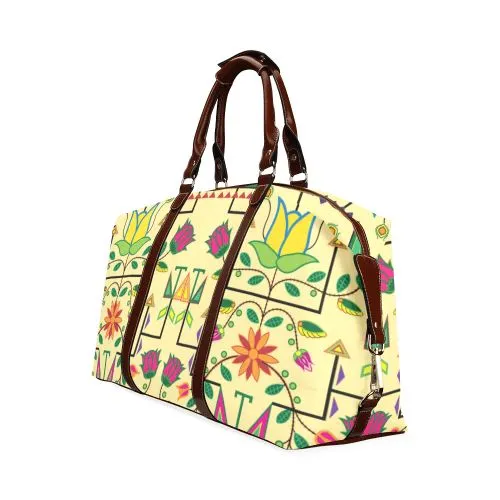 Geometric Floral Summer-Vanilla Classic Travel Bag