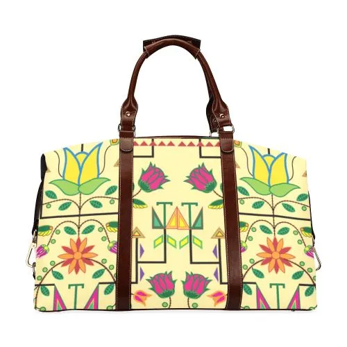 Geometric Floral Summer-Vanilla Classic Travel Bag