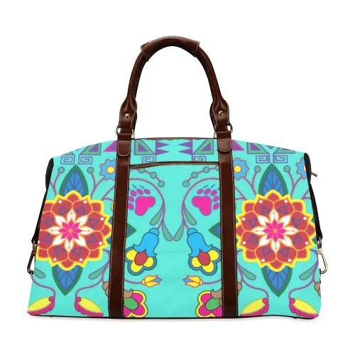 Geometric Floral Winter-Sky Classic Travel Bag