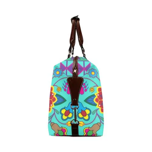 Geometric Floral Winter-Sky Classic Travel Bag