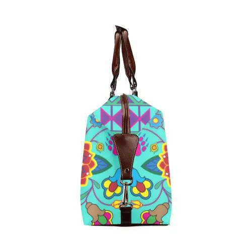 Geometric Floral Winter-Sky Classic Travel Bag