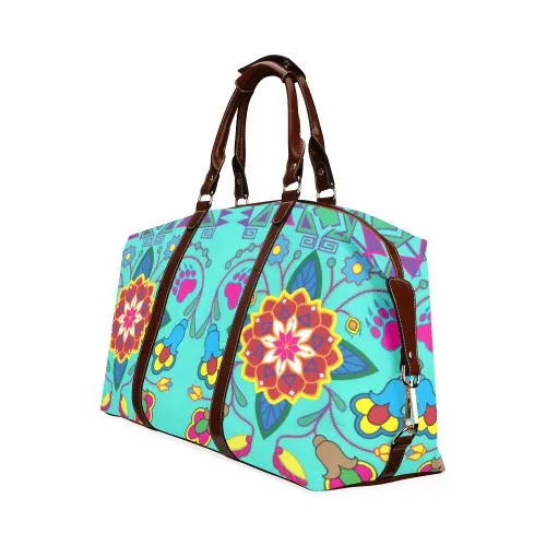 Geometric Floral Winter-Sky Classic Travel Bag