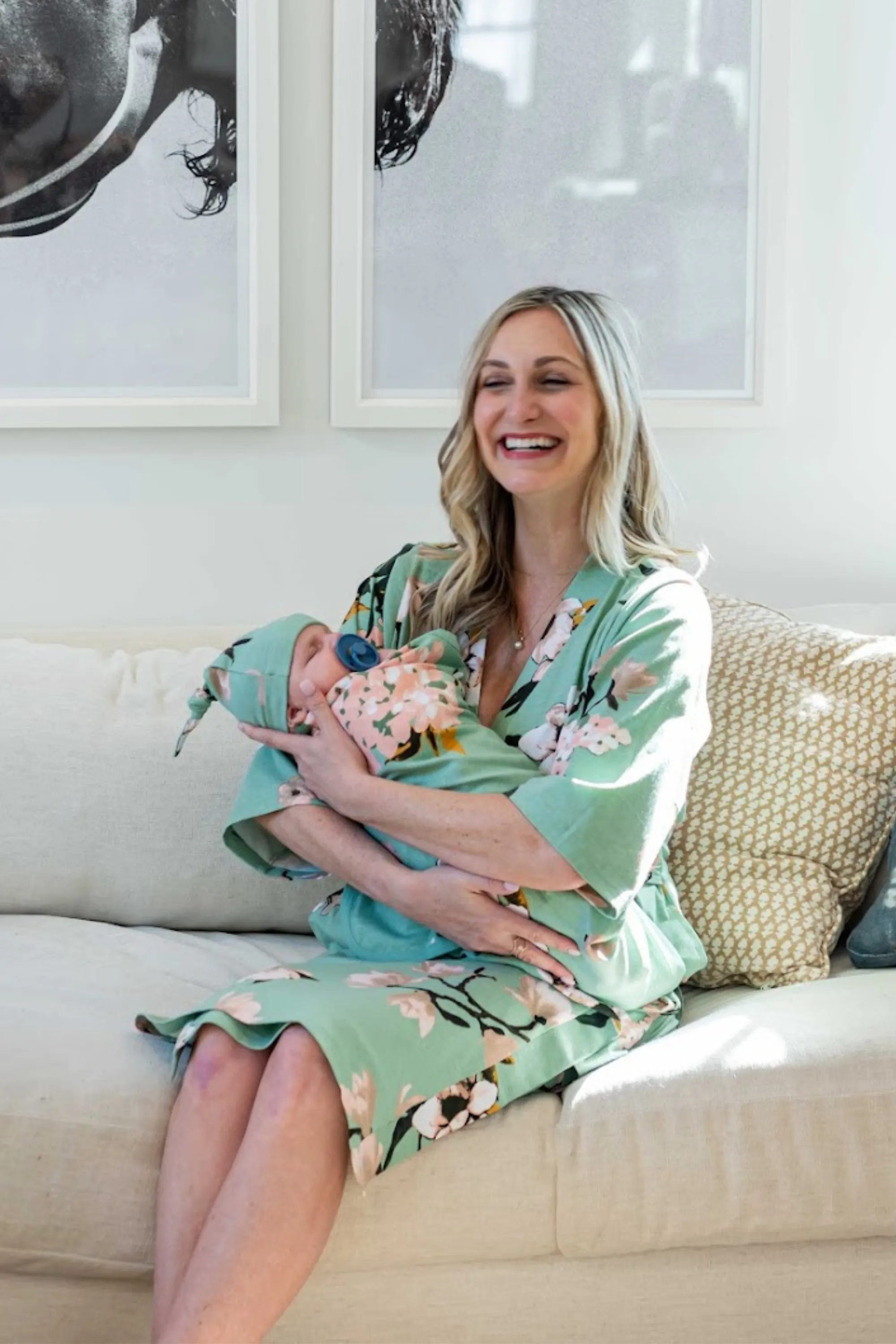 Gia Robe & Newborn Swaddle Set & Dad T-Shirt