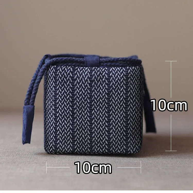 Gohobi Denim Small Teaware Storage Travel Bag