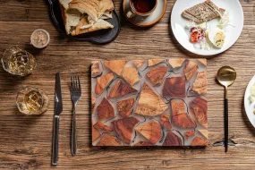 Gohobi Rectangle Wooden Resin Placemat (29cm)