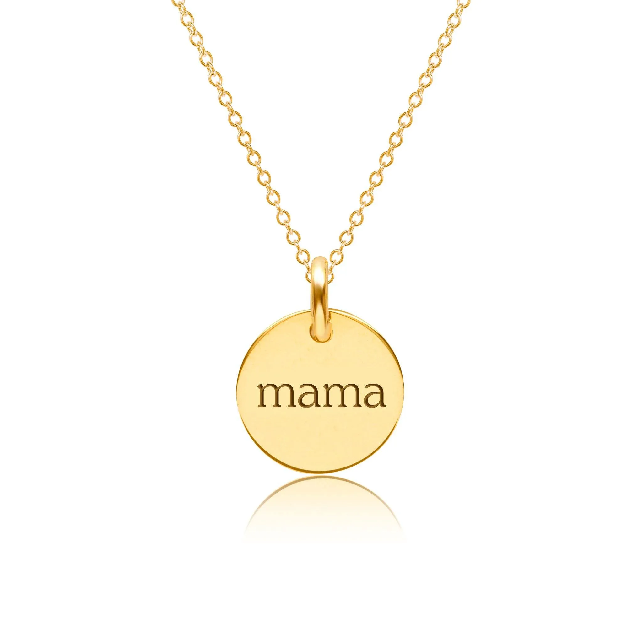 Gold Circle Mama Necklace