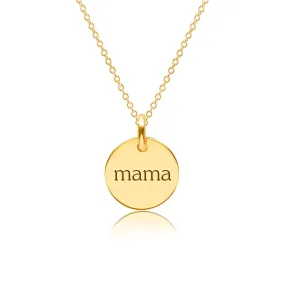 Gold Circle Mama Necklace