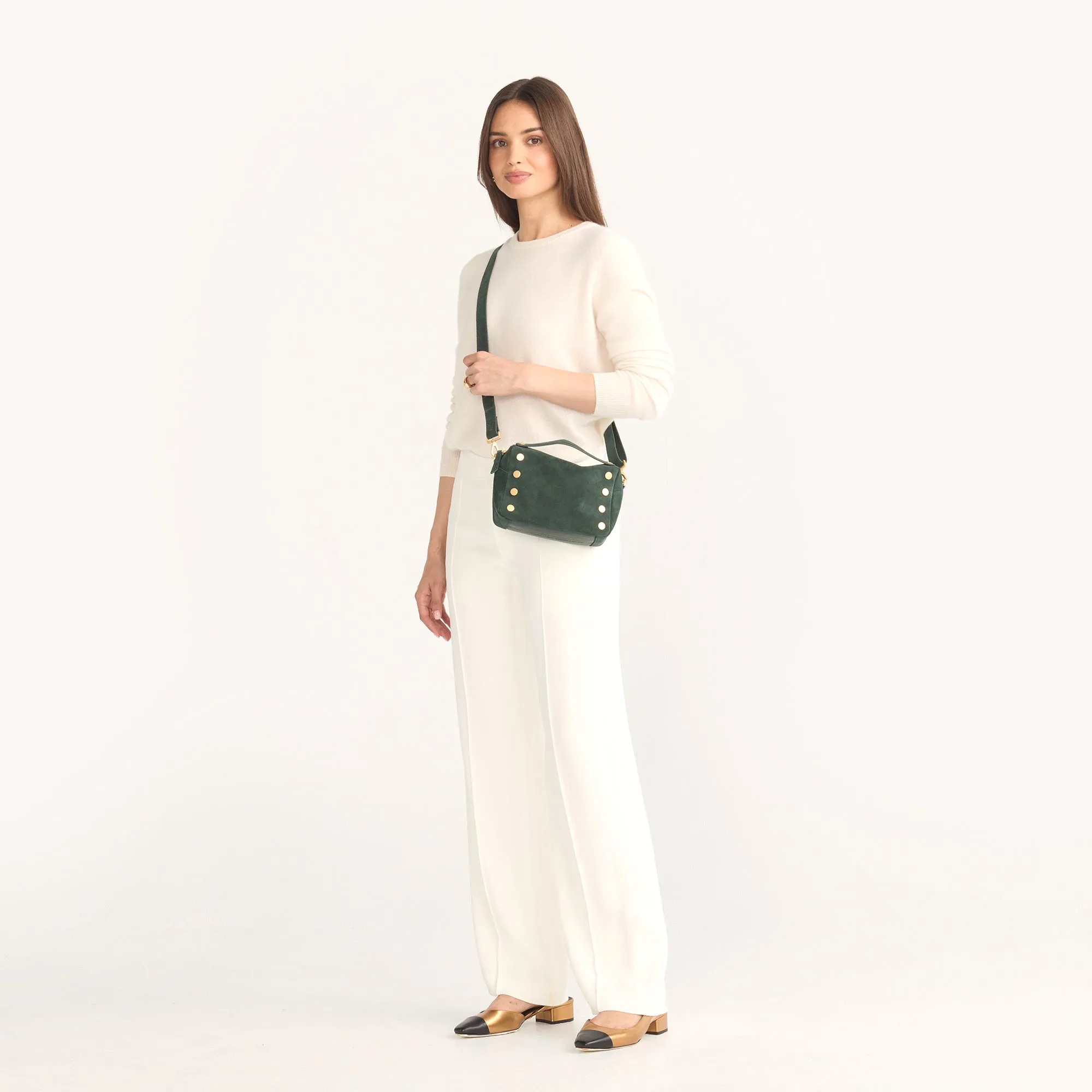 Hammitt Evan Small Crossbody Bag 18071 | Green Room Suede