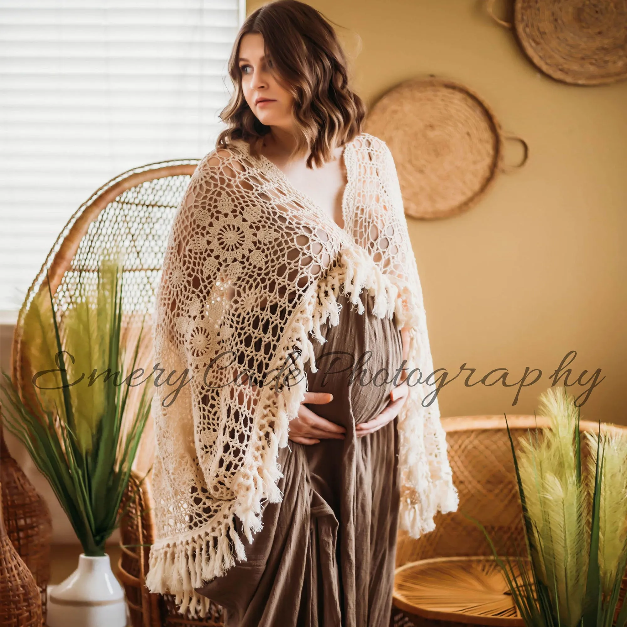 Hedy Boho Crochet Cotton Gown Set