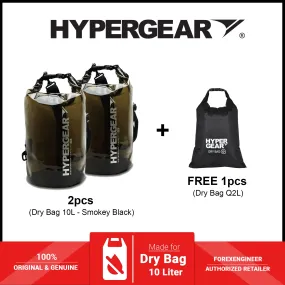 HyperGear 10L Dry Bag - Smokey Black ( 2pcs )   FREE ( 1pcs ) Dry Bag Q2L ( Barcode: 301150   30111 )