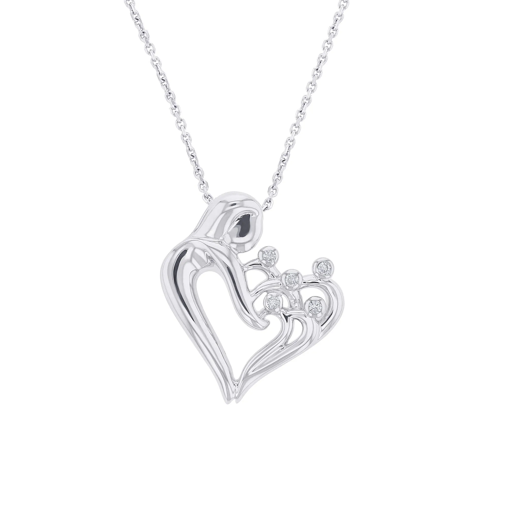 I Love You Mommy Five Diamond Necklace