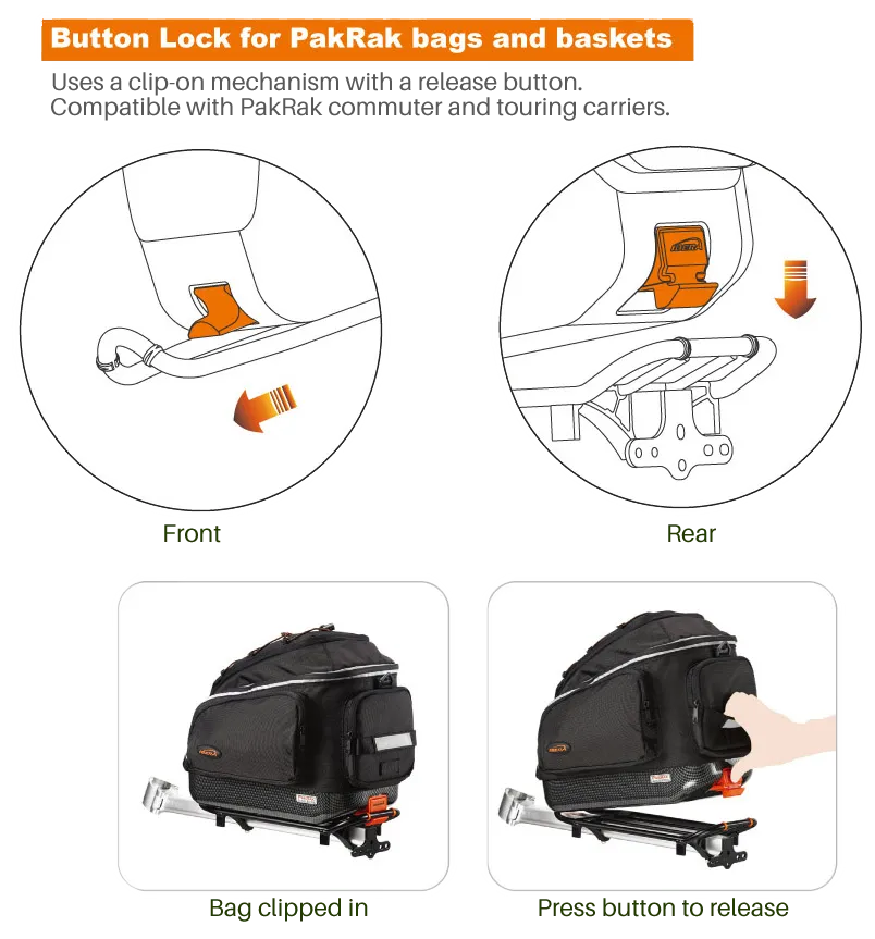 IBERA Commuter Bag & Touring Carrier Plus  | IB-BA1-RA4