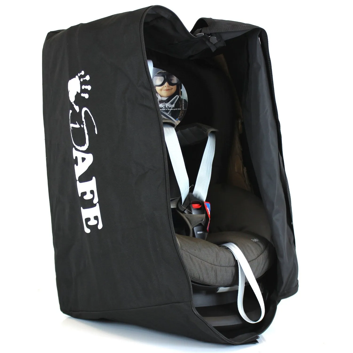 iSafe Universal Carseat Travel / Storage Bag For Britax Evolva 1-2-3 Plus Car Seat (Black Thunder)