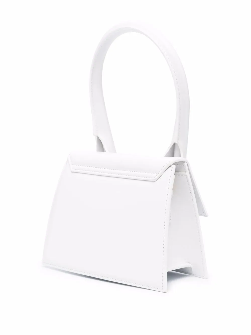 JACQUEMUS White Leather Le Chiquito Top-handle Handbag