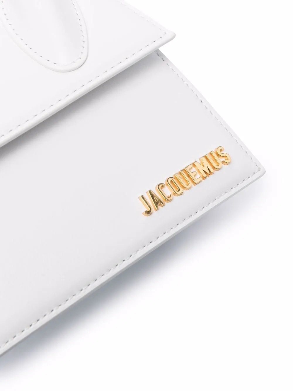 JACQUEMUS White Leather Le Chiquito Top-handle Handbag