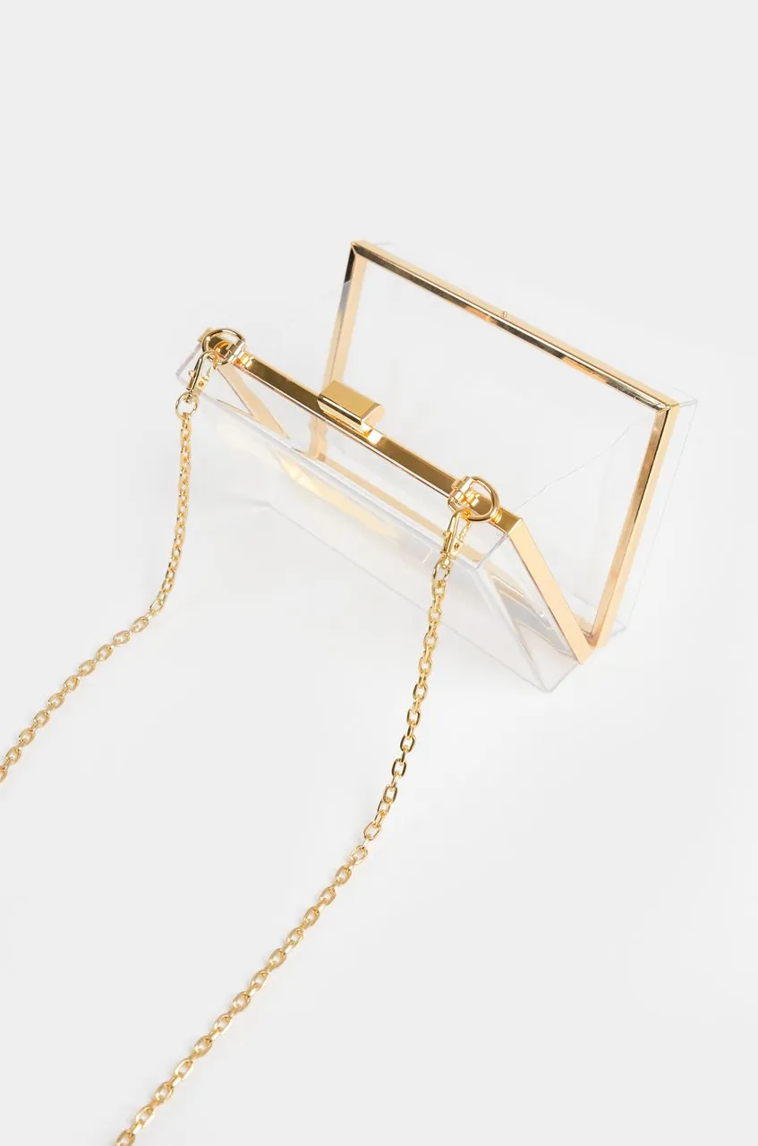 J'adore Clear Crossbody Clutch Bag - Clear