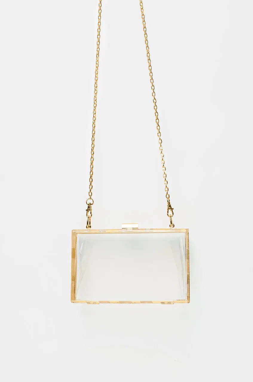 J'adore Clear Crossbody Clutch Bag - Clear