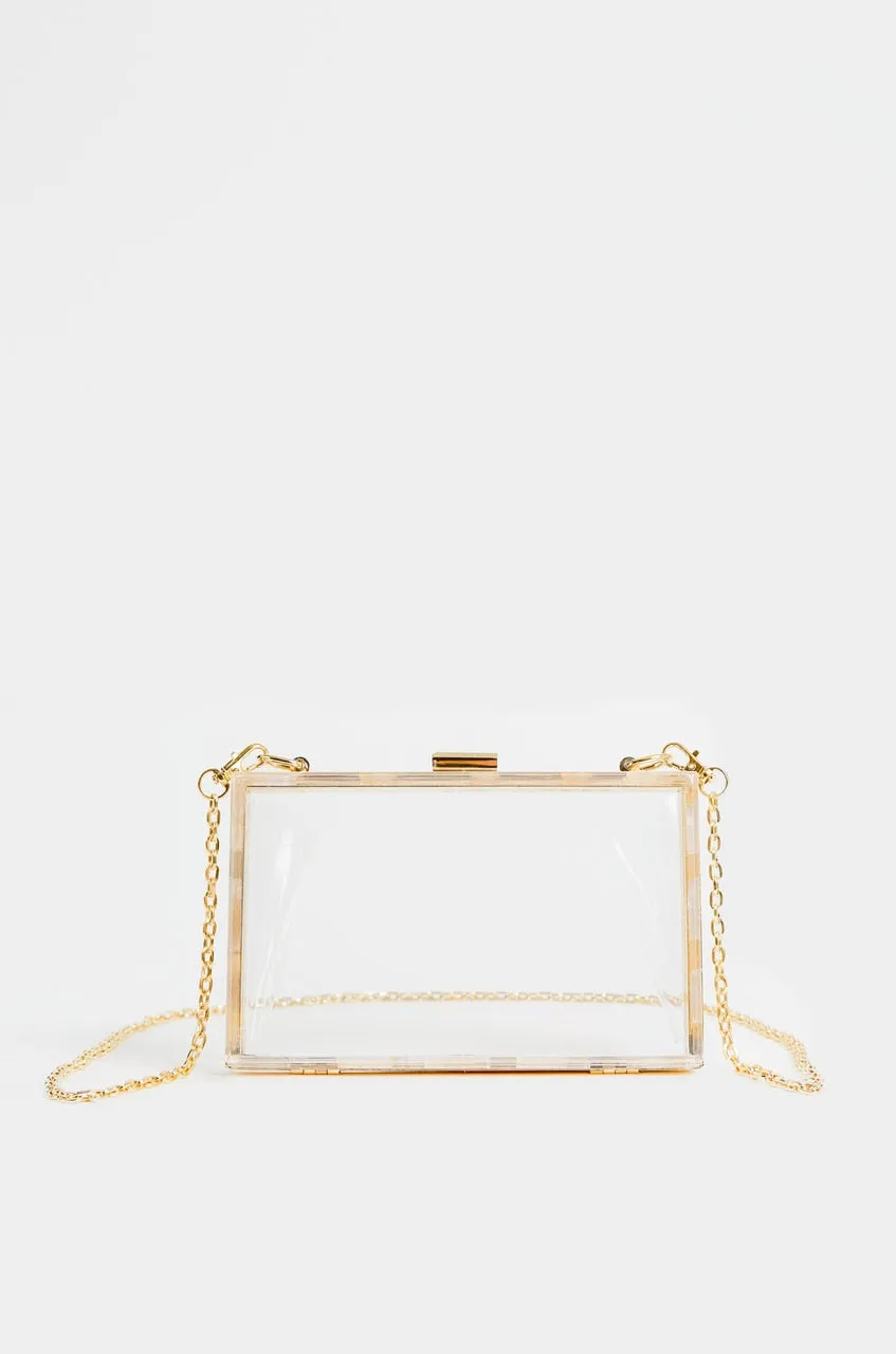 J'adore Clear Crossbody Clutch Bag - Clear