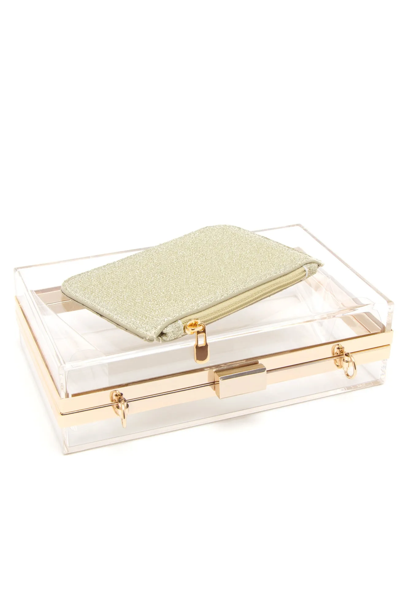 J'adore Clear Crossbody Clutch Bag - Clear