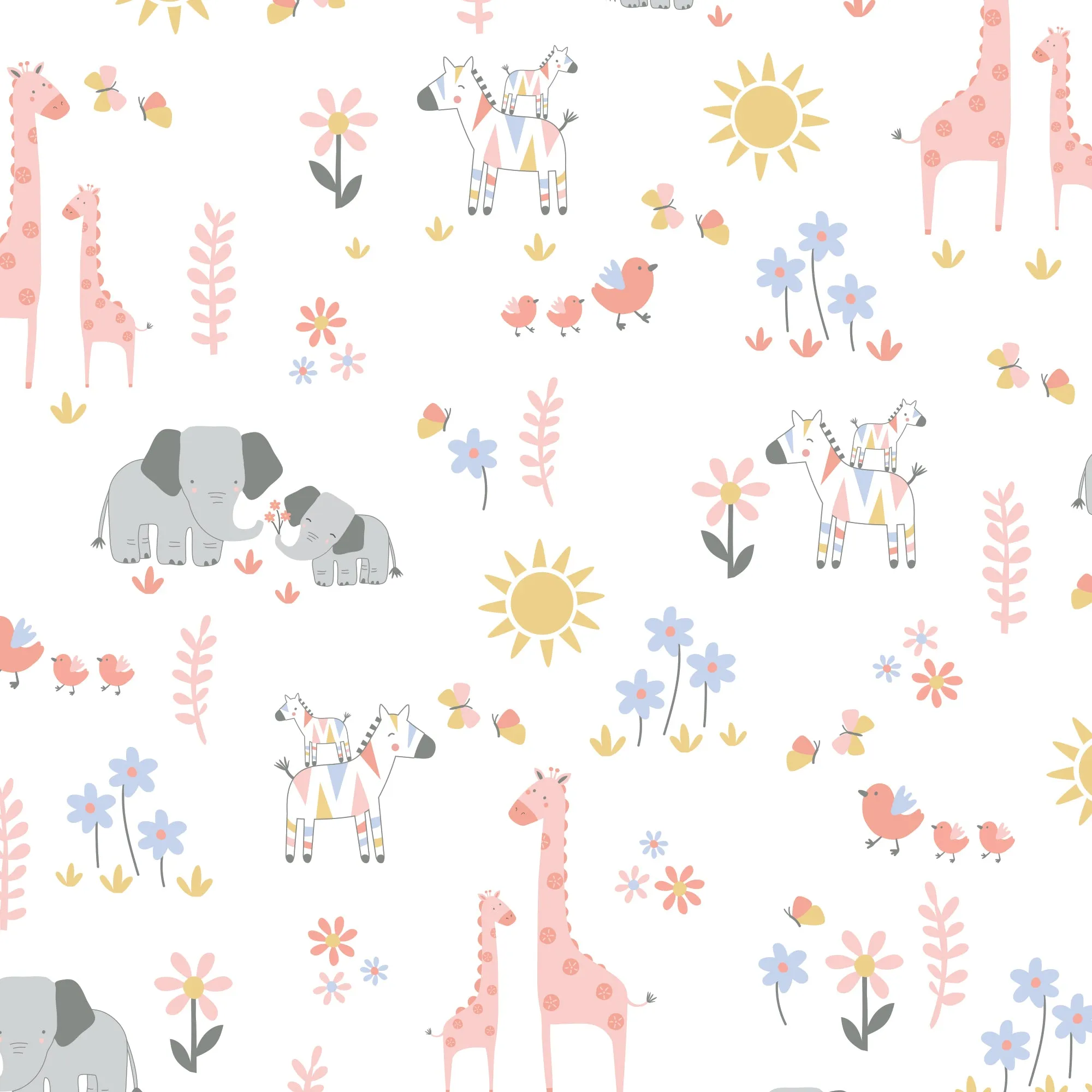 Jazzy Jungle Cotton Fitted Crib Sheet