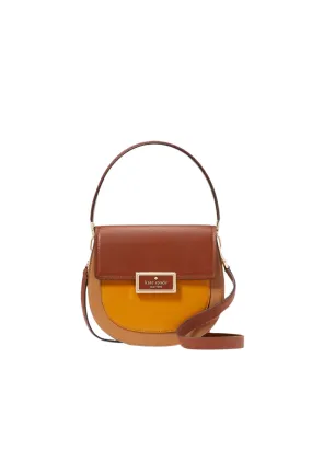 Kate Spade Reegan Colourblock Saddle Bag In Squash Bloom KH478