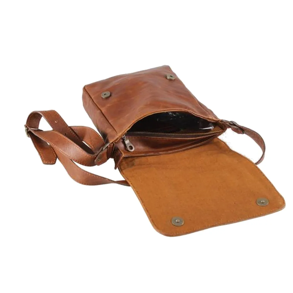 Leather 10 Inch Messenger Sling Bag