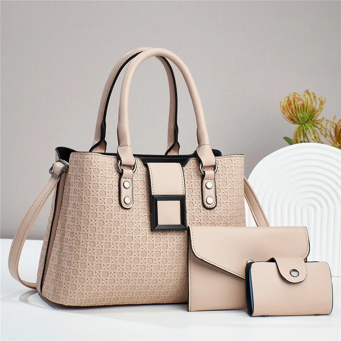 LovelyRLovely 3-piece Textured Bag