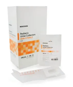 McKesson Pediatric Urine Collection Bag Polypropylene Adhesive Closure 200 mL (7 oz.) NonSterile Box of 50