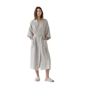 Melange Linen Bathrobe