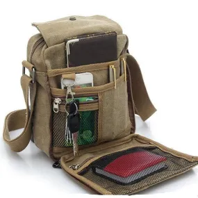 Men's Canvas Messenger/Travel Shoulder Bag