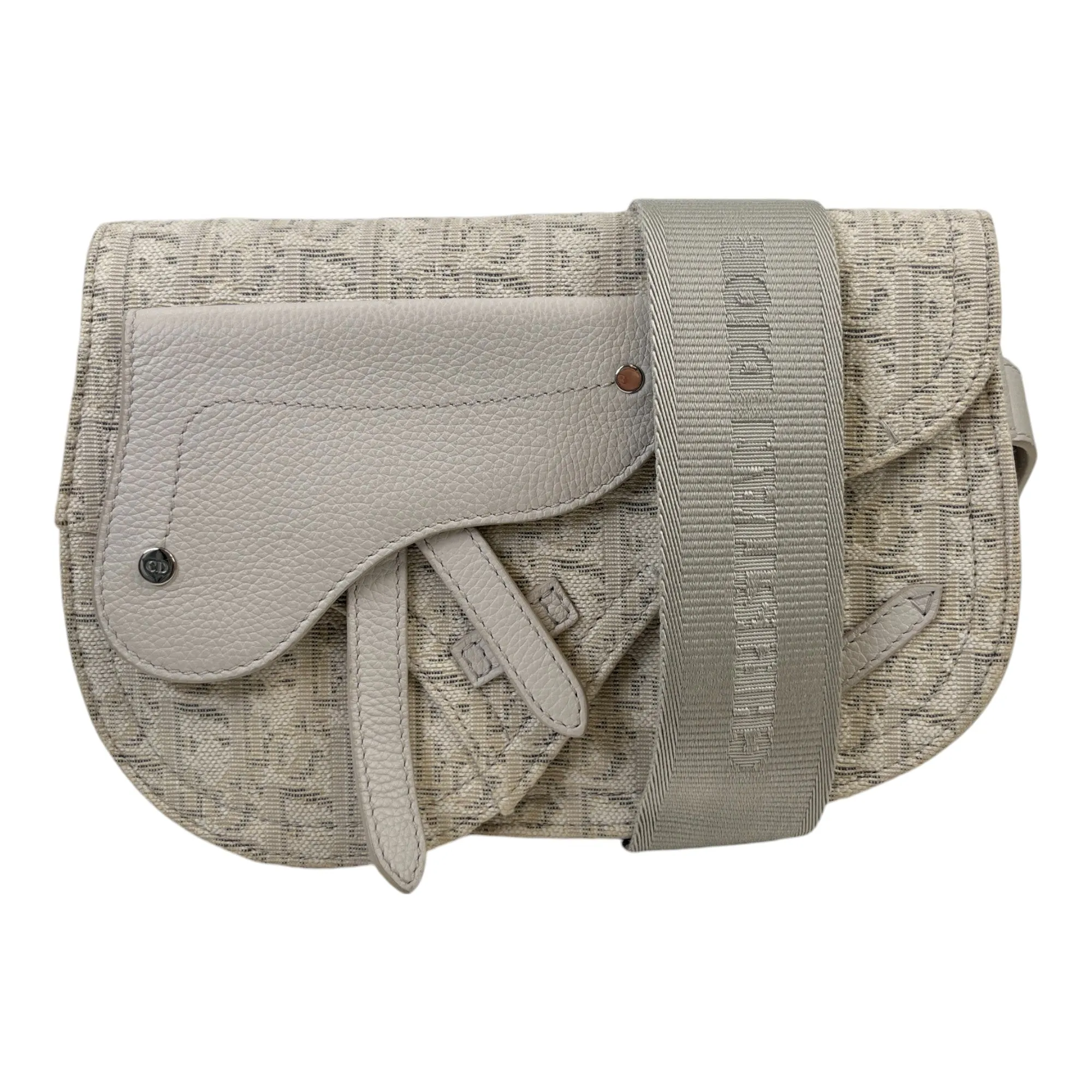 Men's Saddle Oblique Messenger Bag Grey