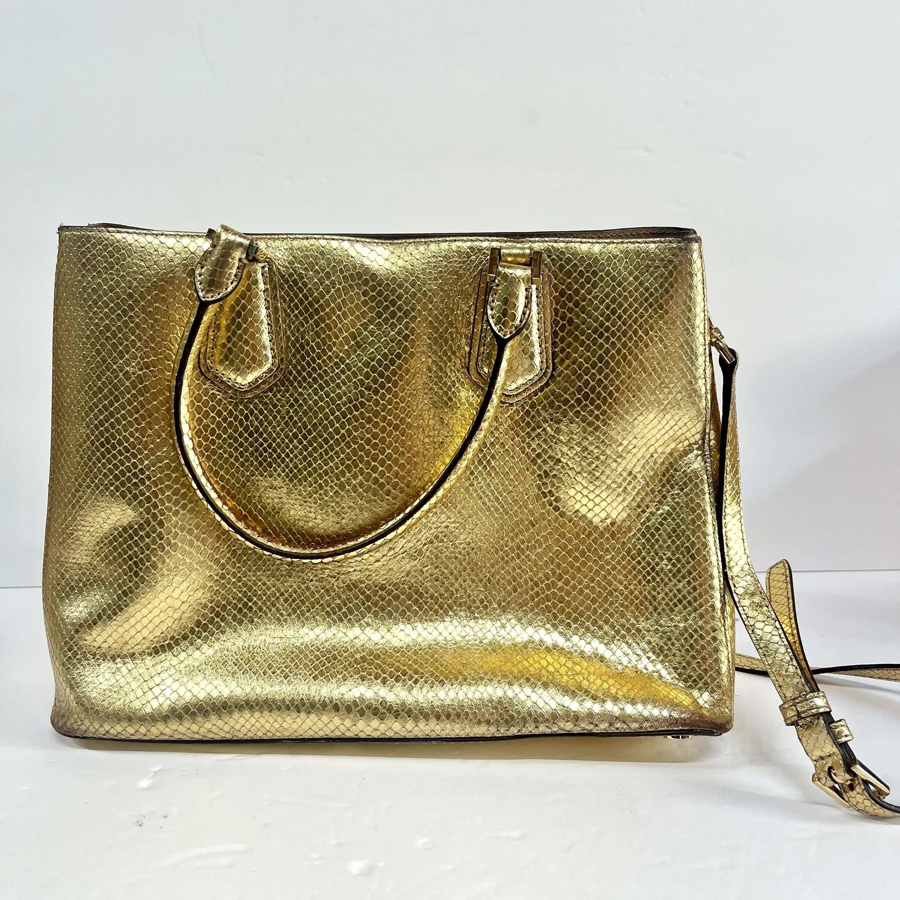 Michael Kors Mercer Metallic Gold Crossbody