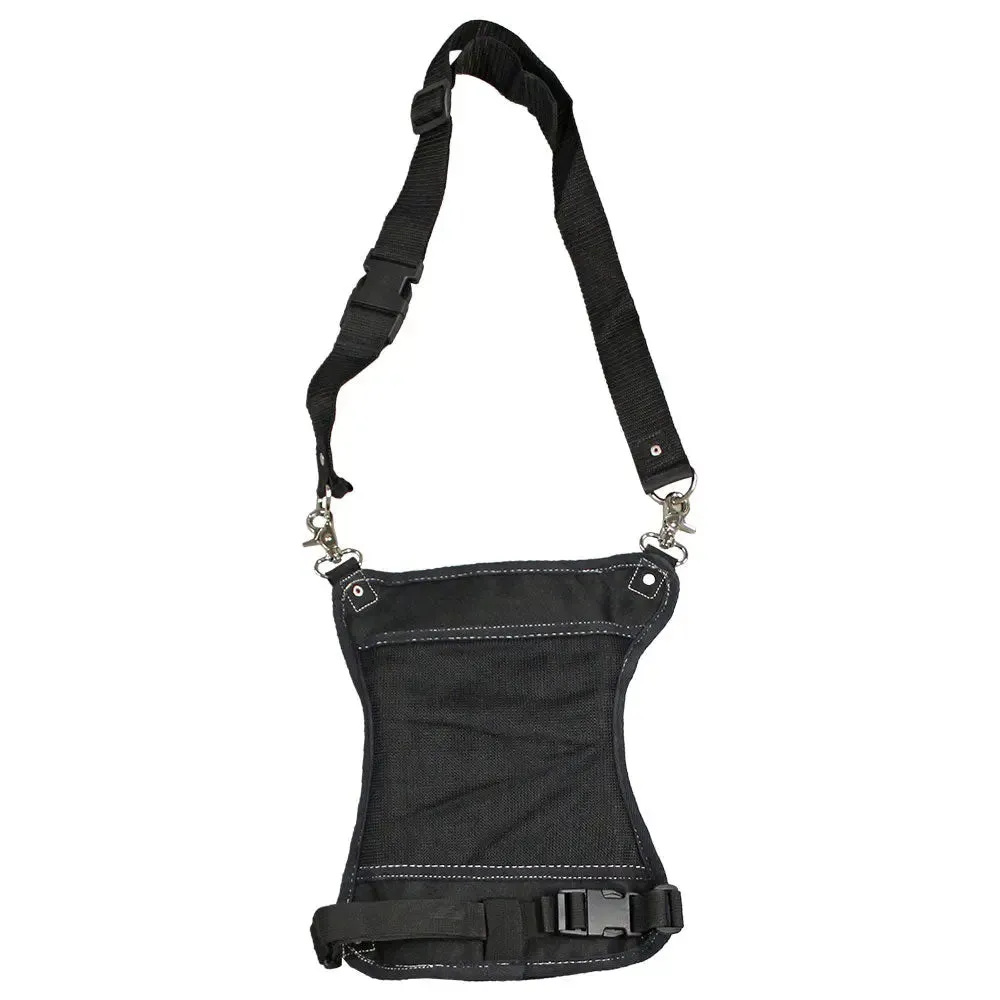 Milwaukee Leather Grommet Detail Thigh Bag with Waist Belt