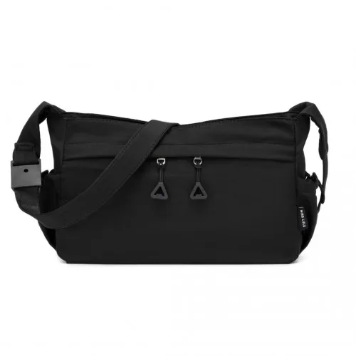 Miss Lulu Ultra-Light Water-Resistant Urban Casual Commuter Crossbody Bag - Black | Stylish & Practical