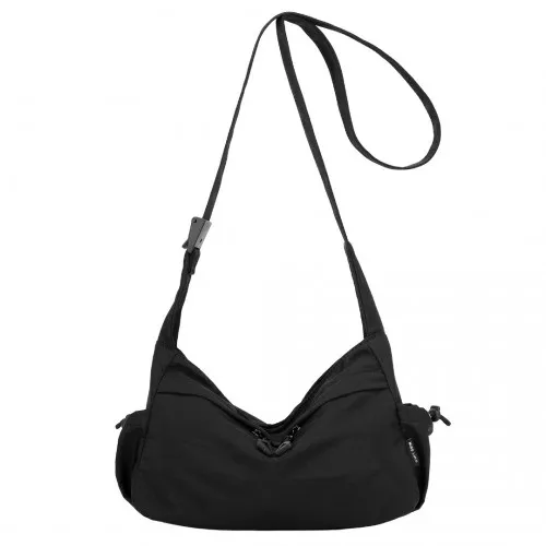 Miss Lulu Ultra-Light Water-Resistant Urban Casual Commuter Crossbody Bag - Black | Stylish & Practical