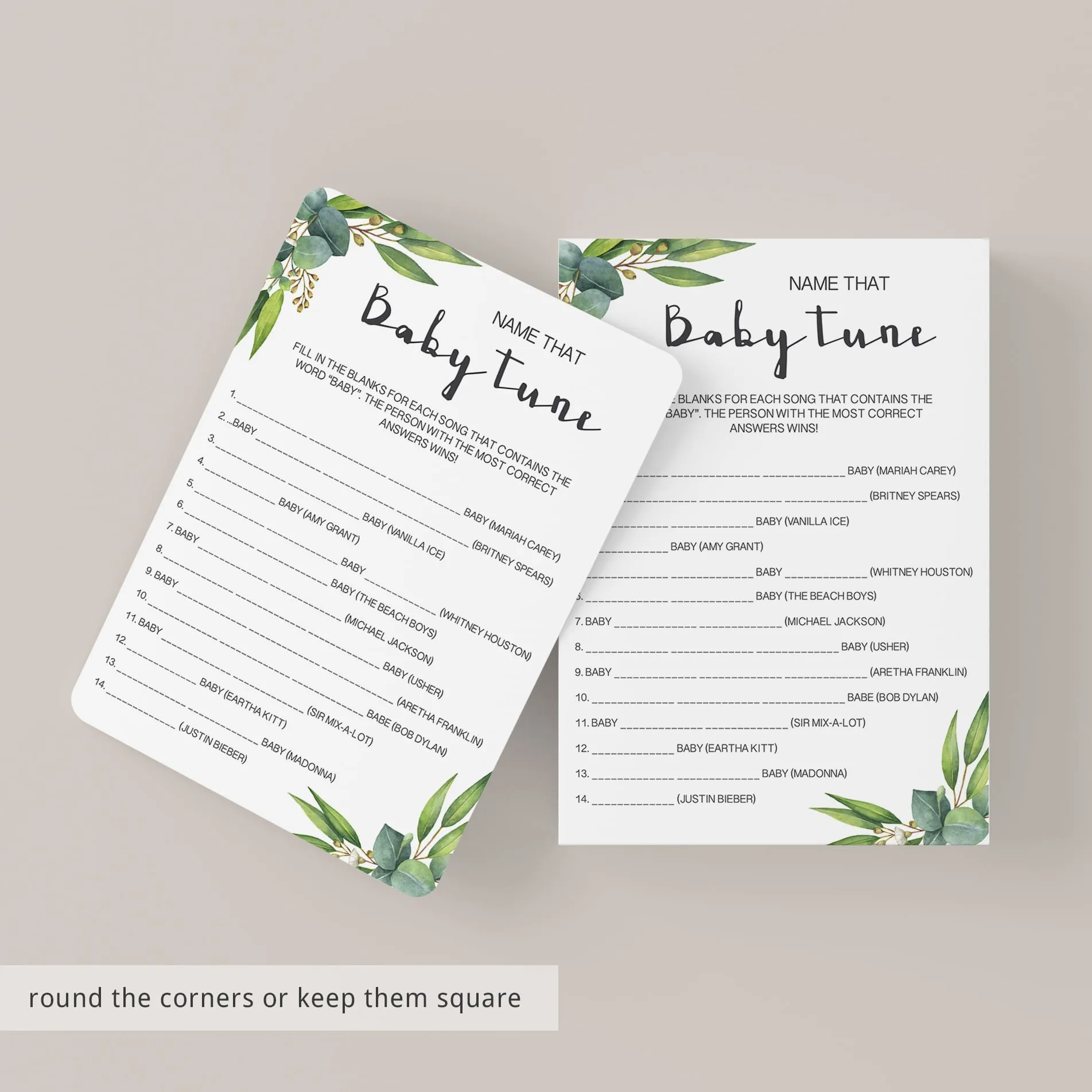 Modern Chic Baby Shower Games Bundle Printable