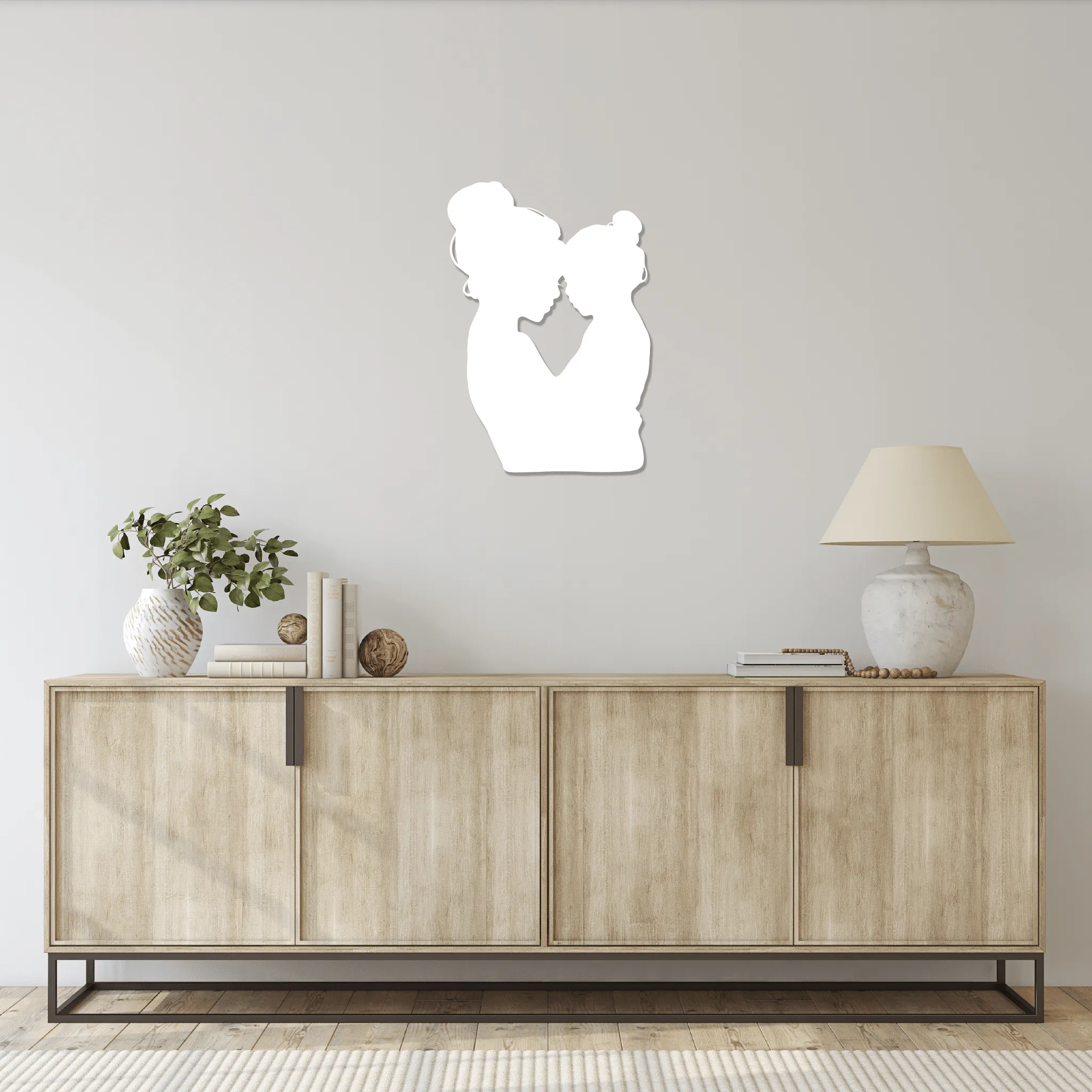 Mommy And Me - Metal Wall Art