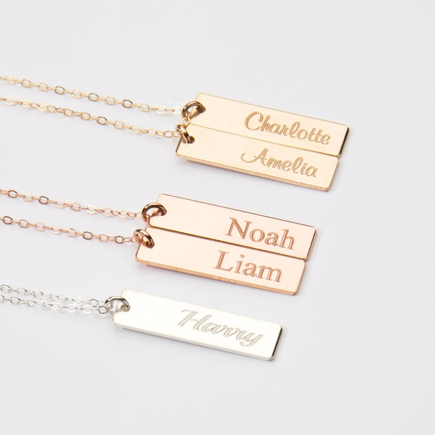 Mommy Necklace - Personalized Custom Engraved Bar Jewelry - CG352N. Starts at