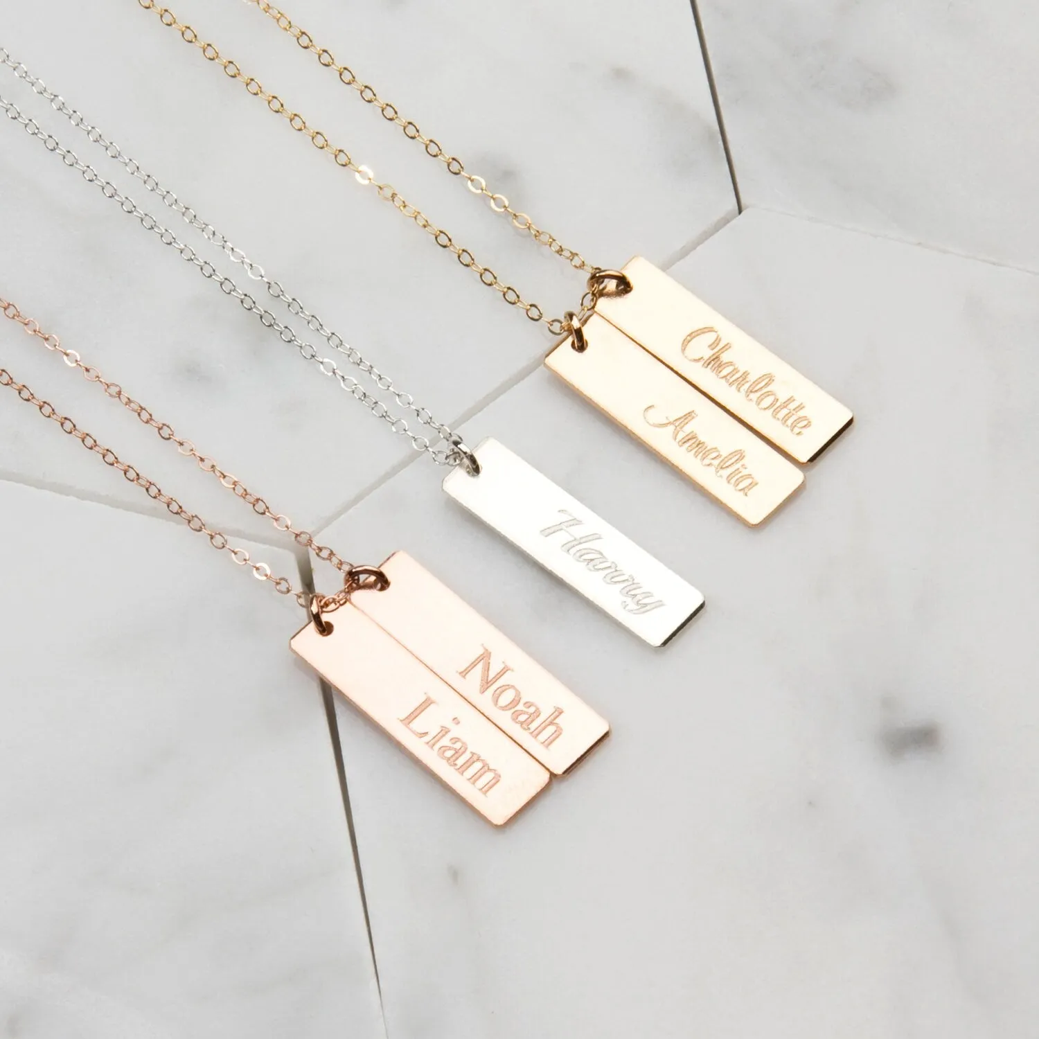 Mommy Necklace - Personalized Custom Engraved Bar Jewelry - CG352N. Starts at