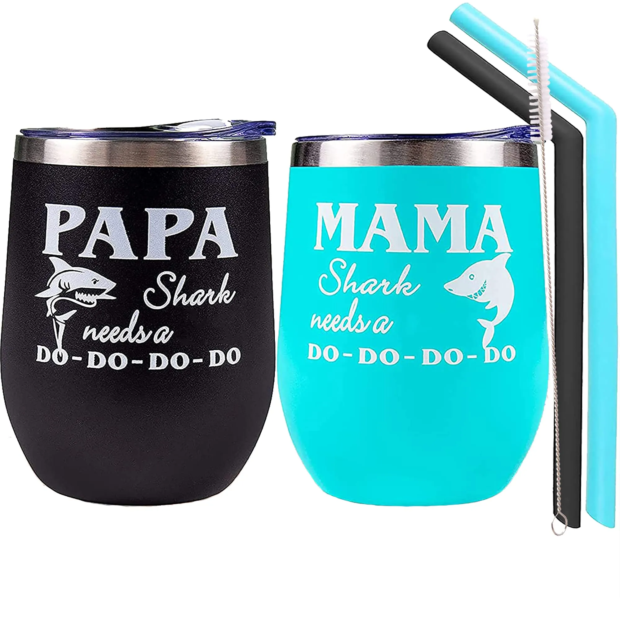 Mommy Shark Tumbler,Mama Shark Mug,Mama Shark Daddy Shark, Mommy and Daddy Shark Mug,Papa