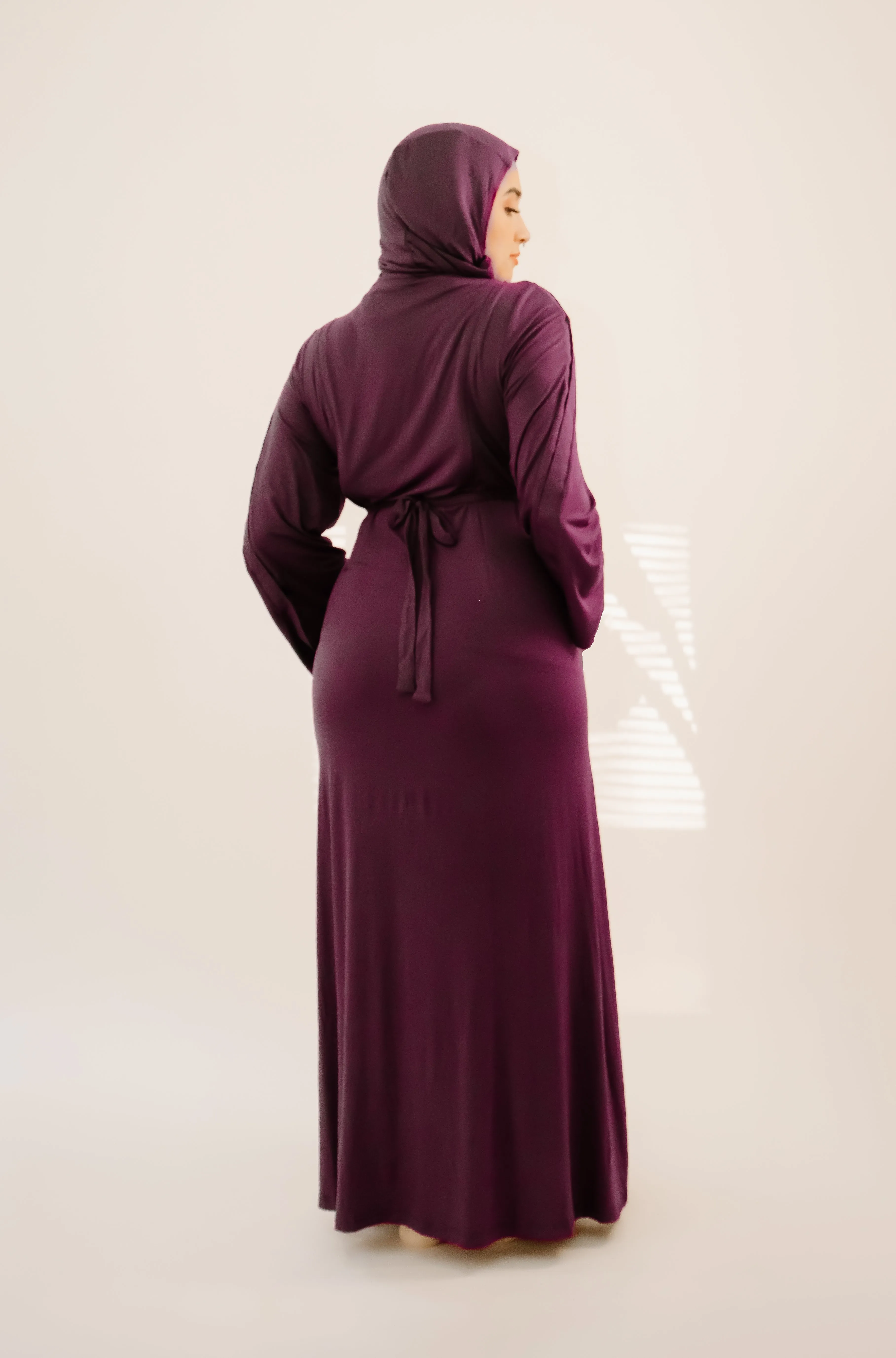 Nadia Labor & Postpartum Gown in Plum