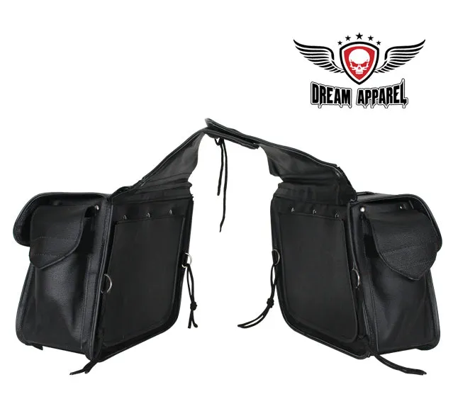 Naked Premium Genuine Leather Motorcycle Saddlebag