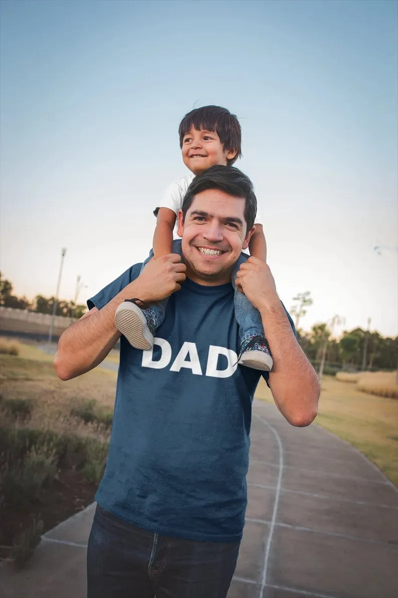 Navy Robe & Swaddle Set & Dad T Shirt